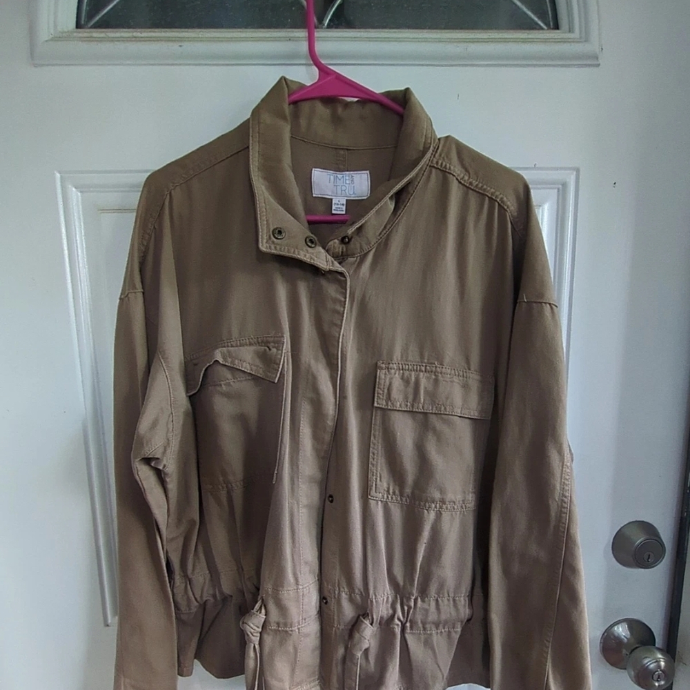 Time and Tru Women's Utility Jacket - Tan
